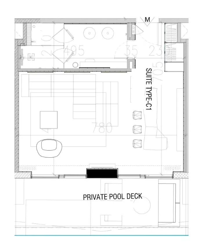 1 bedroom Apartments floor plan at The Heart of Europe - Côte d’Azur Monaco