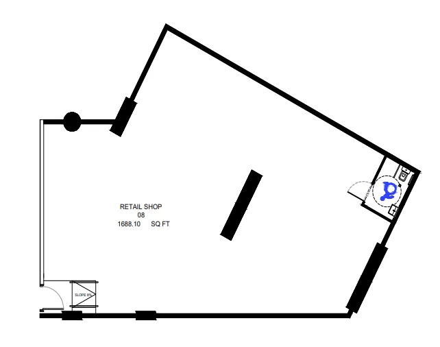  bedroom Retail floor plan at Binghatti Flare