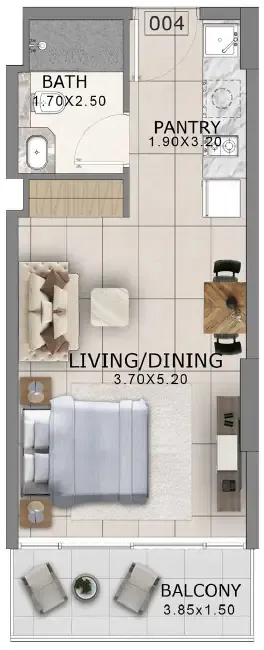 0 bedroom Apartments floor plan at Arlington Park 2