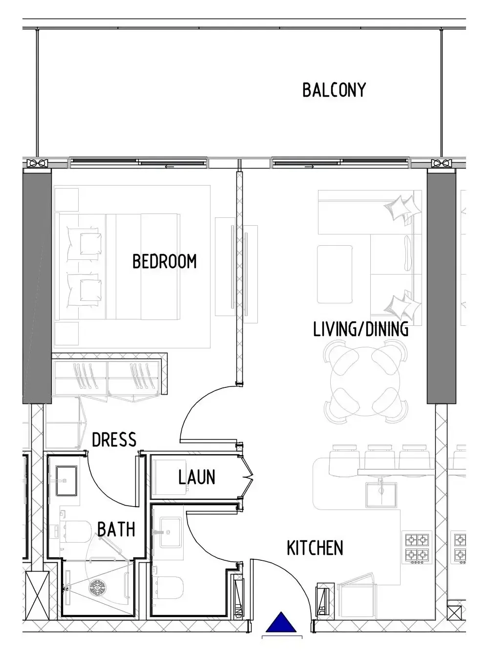 1 bedroom Apartments floor plan at Chelsea Residences