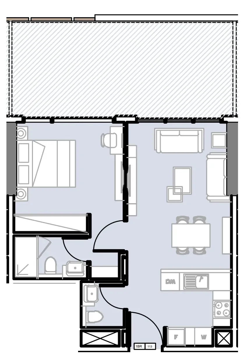 1 bedroom Apartments floor plan at Verdana III