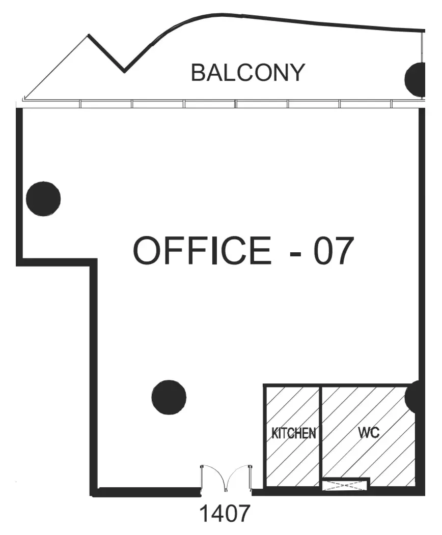 bedroom Office floor plan at The WOW Tower