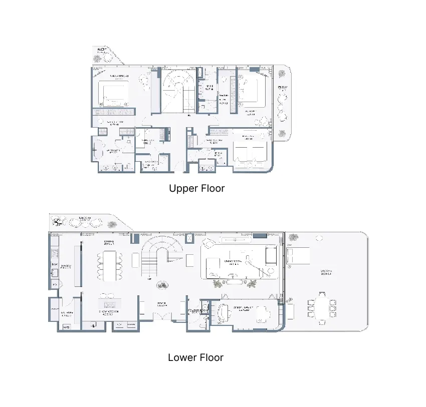 3.5 bedroom Villa floor plan at Anantara Mina