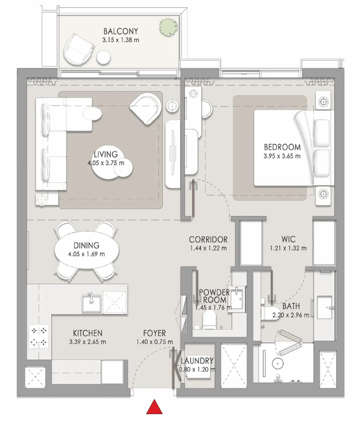 1 bedroom Apartments floor plan at City Walk Crestlane