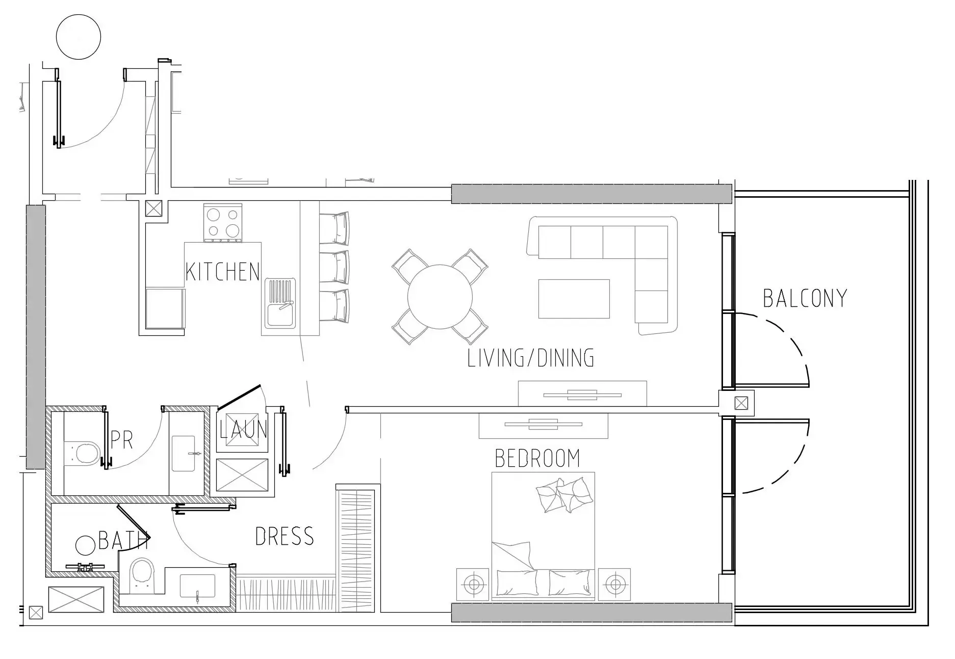 1 bedroom Apartments floor plan at Damac Riverside Views