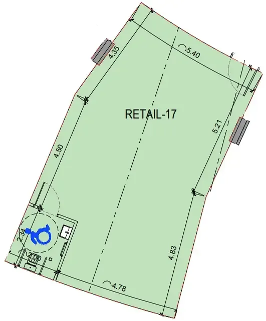  bedroom Retail floor plan at Binghatti Skyflame