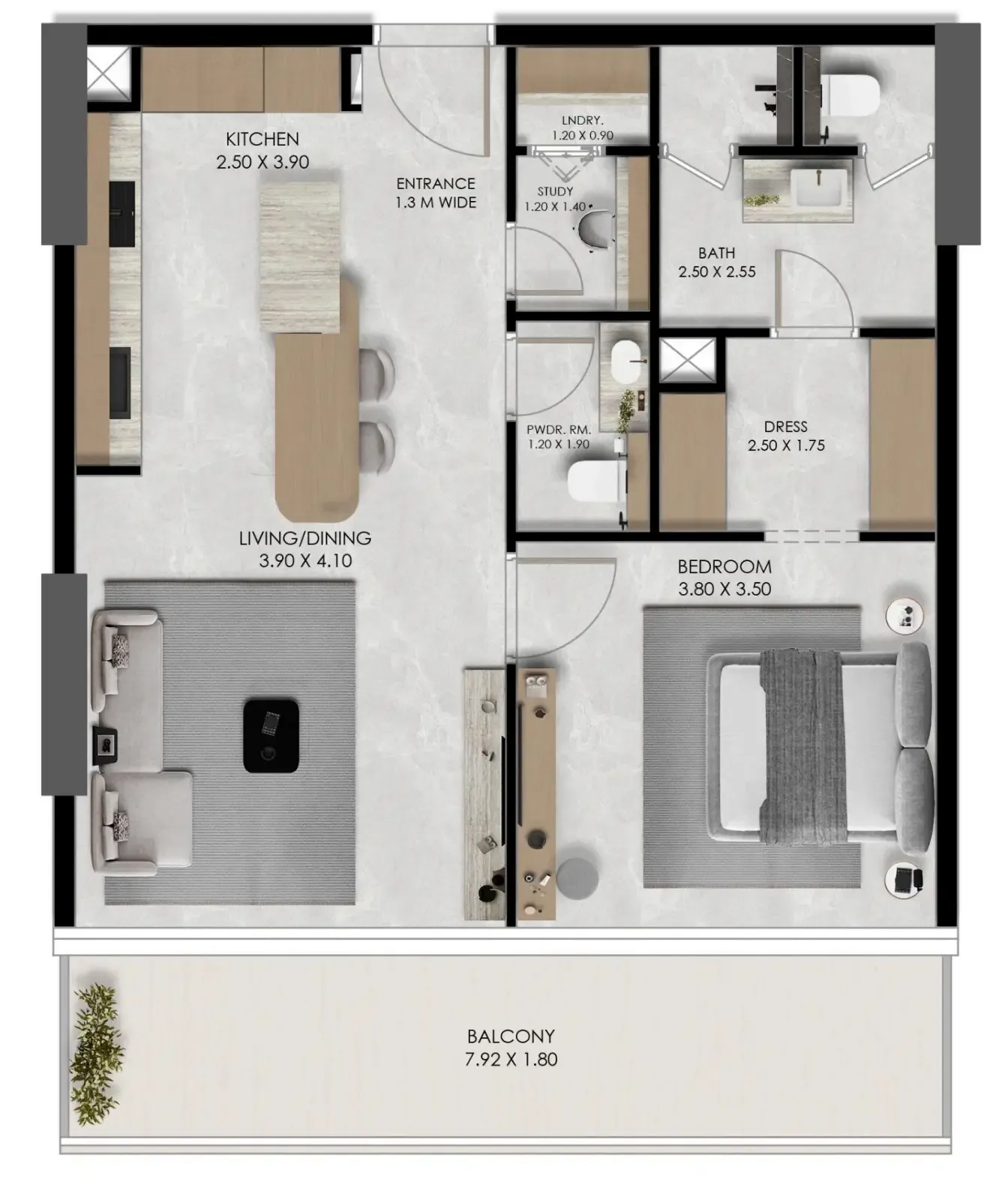 1 bedroom Apartments floor plan at Verano by Prescott