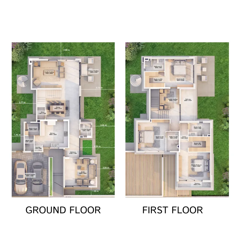 3 bedroom Villa floor plan at Garden City