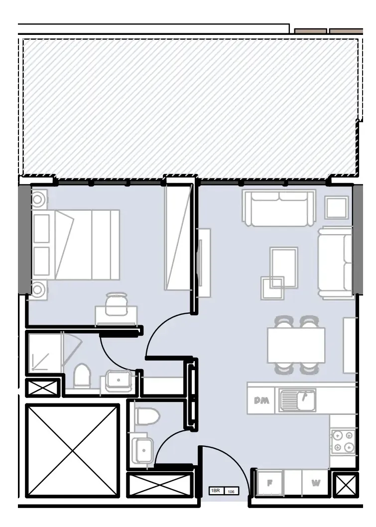 1 bedroom Apartments floor plan at Verdana III