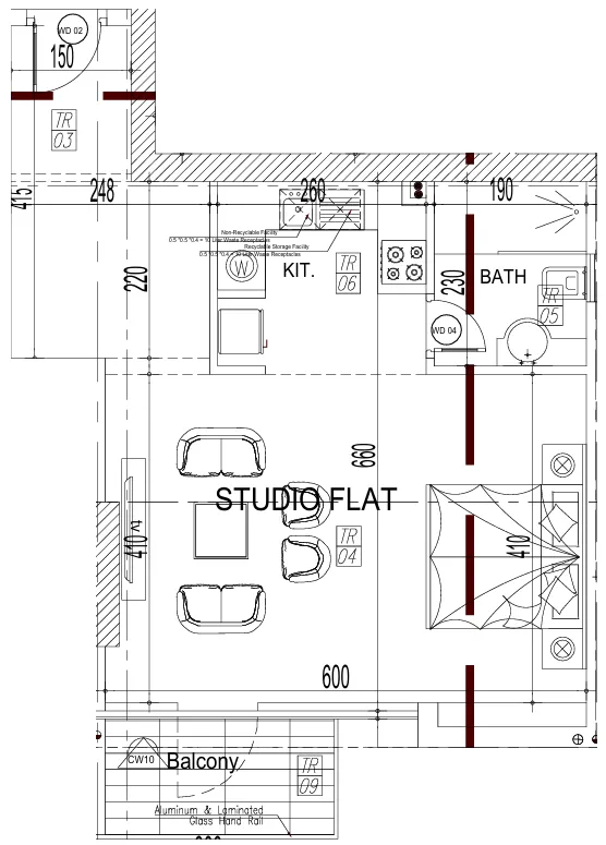 0 bedroom Apartments floor plan at Paradise View II