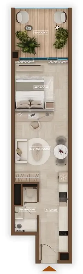 0 bedroom Apartments floor plan at Sky Hills Astra