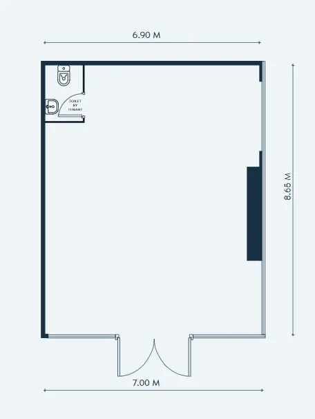 bedroom Retail floor plan at Creek Views 3