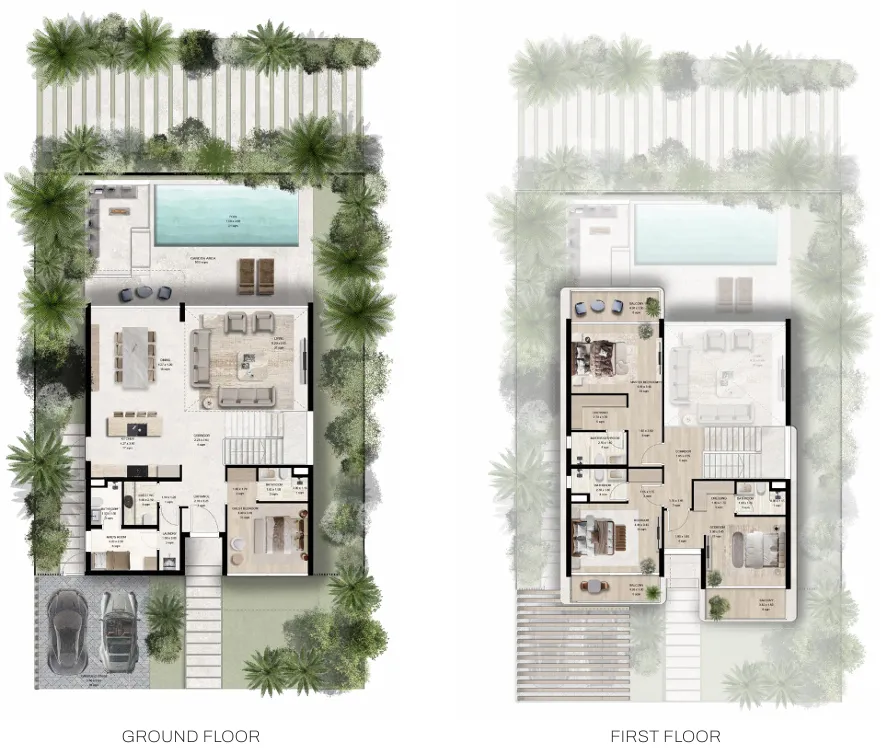 4 bedroom Villa floor plan at Manchester City Yas Residences by Ohana