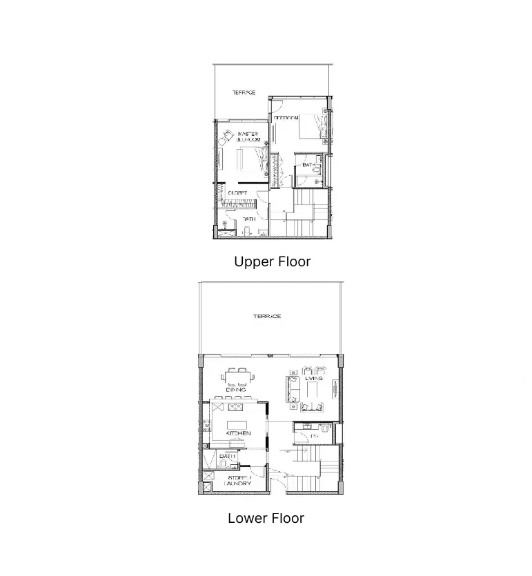 2 bedroom Townhouse floor plan at Golf Greens