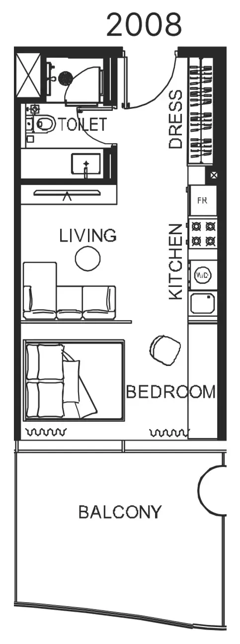 0 bedroom Apartments floor plan at The WOW Tower