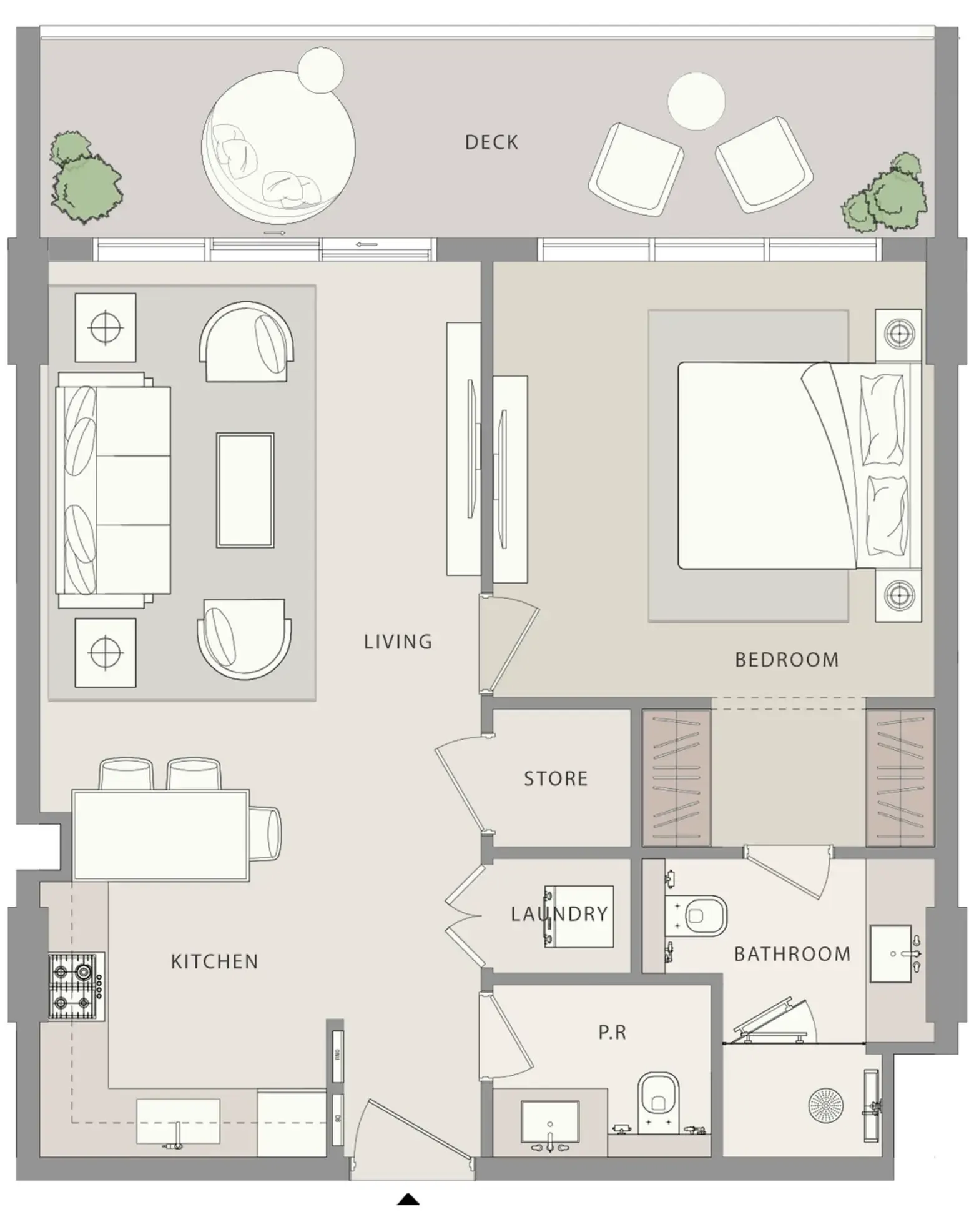 1 bedroom Apartments floor plan at Uno-Luxe