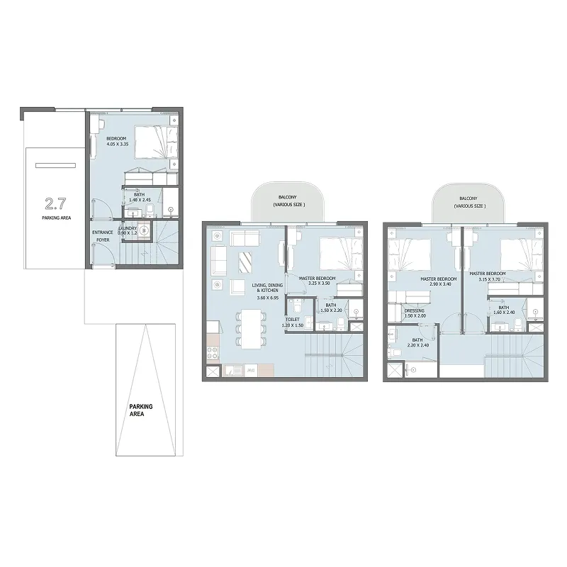 4 bedroom Townhouse floor plan at Reportage Tower