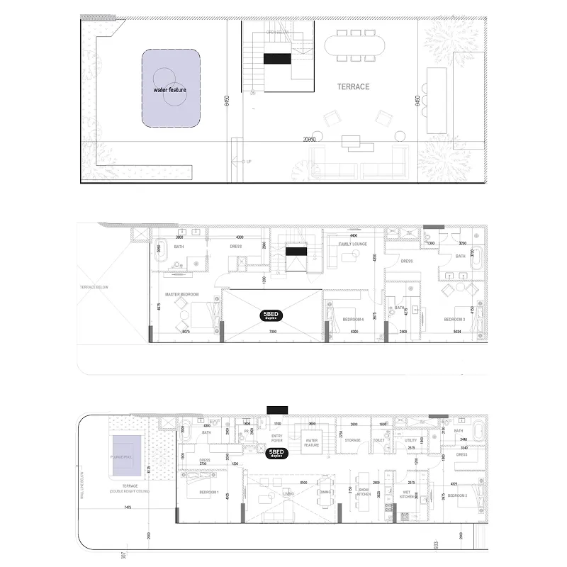 5 bedroom Duplex floor plan at Villa Del Divos