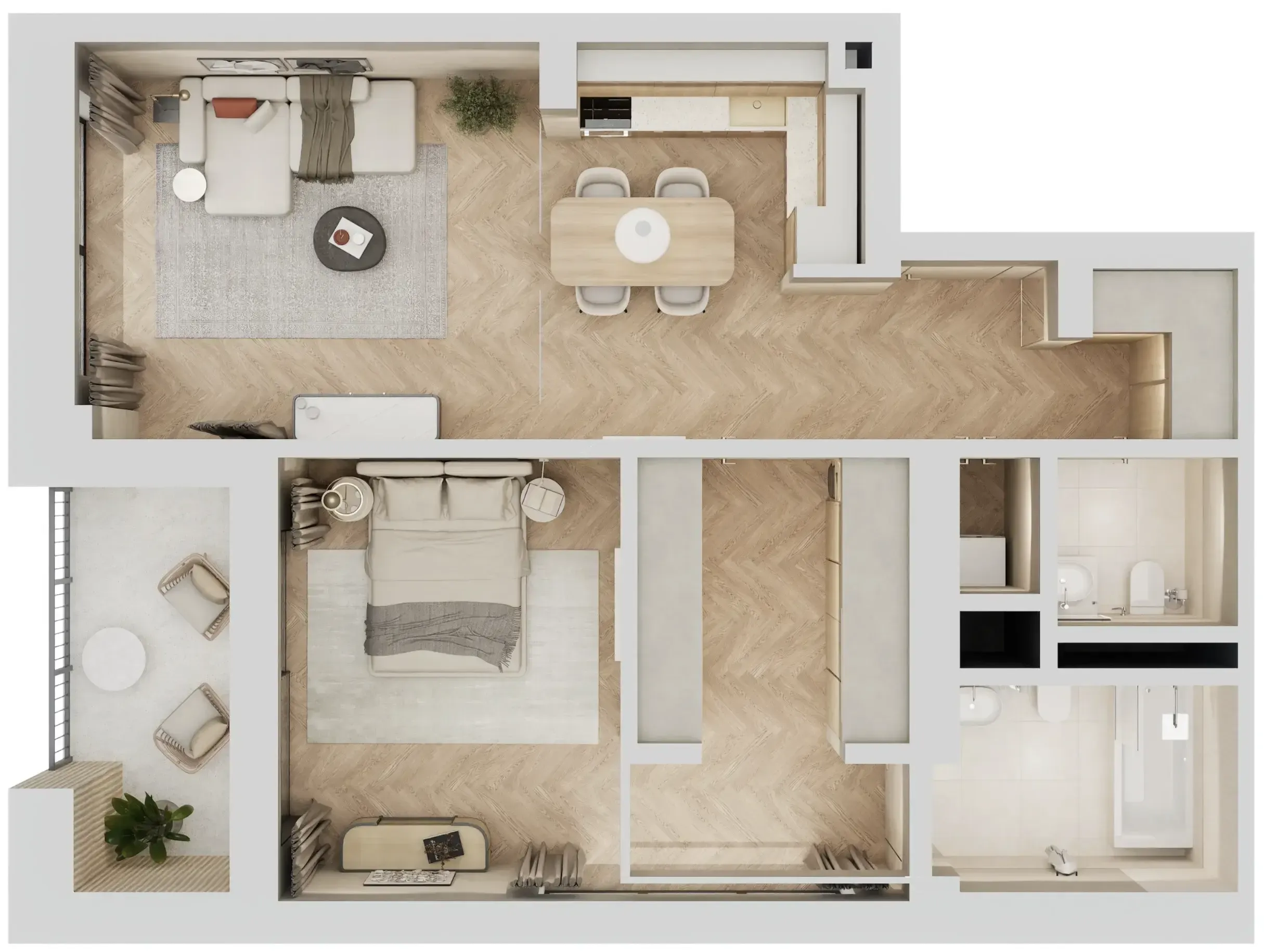 1 bedroom Apartments floor plan at Arisha Terraces