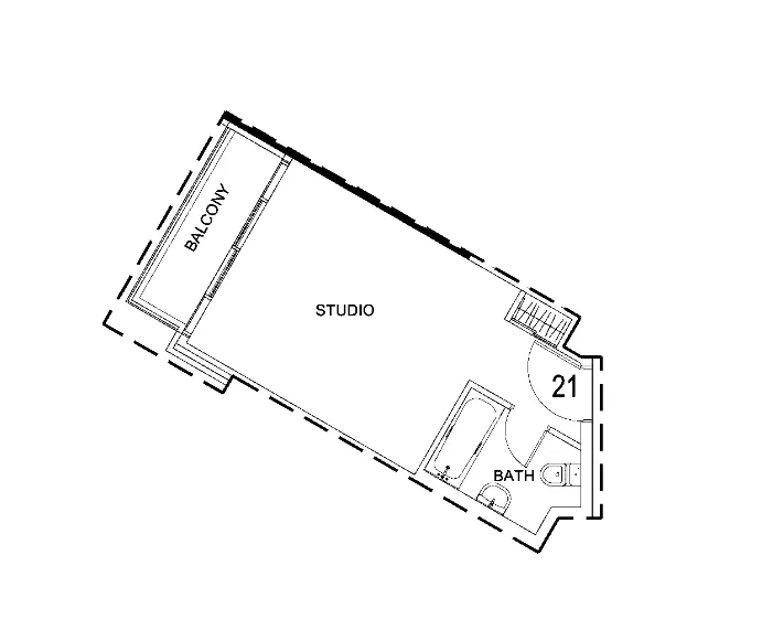 0 bedroom Apartments floor plan at Damac Hills 2 - Hotel Edge by Rotana