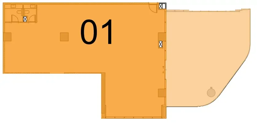  bedroom Office floor plan at HQ by Rove