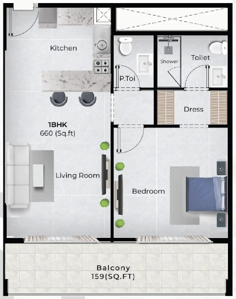 1 bedroom Apartments floor plan at Chapter 02 by Newbury