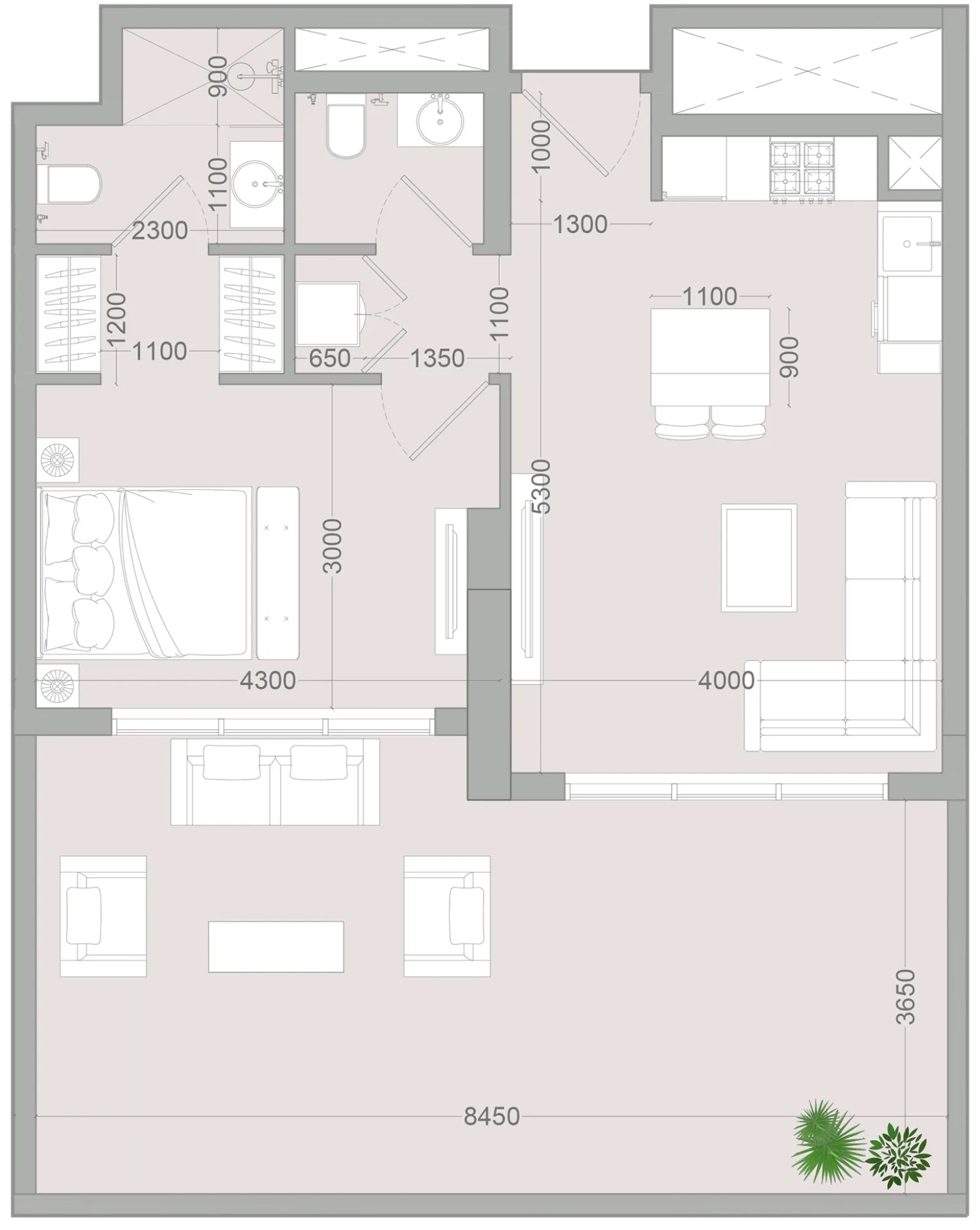 1 bedroom Apartments floor plan at ALTA V1EW