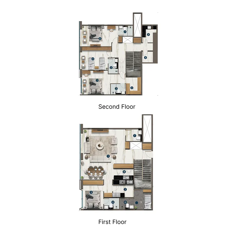 4 bedroom Penthouse floor plan at Aeternitas