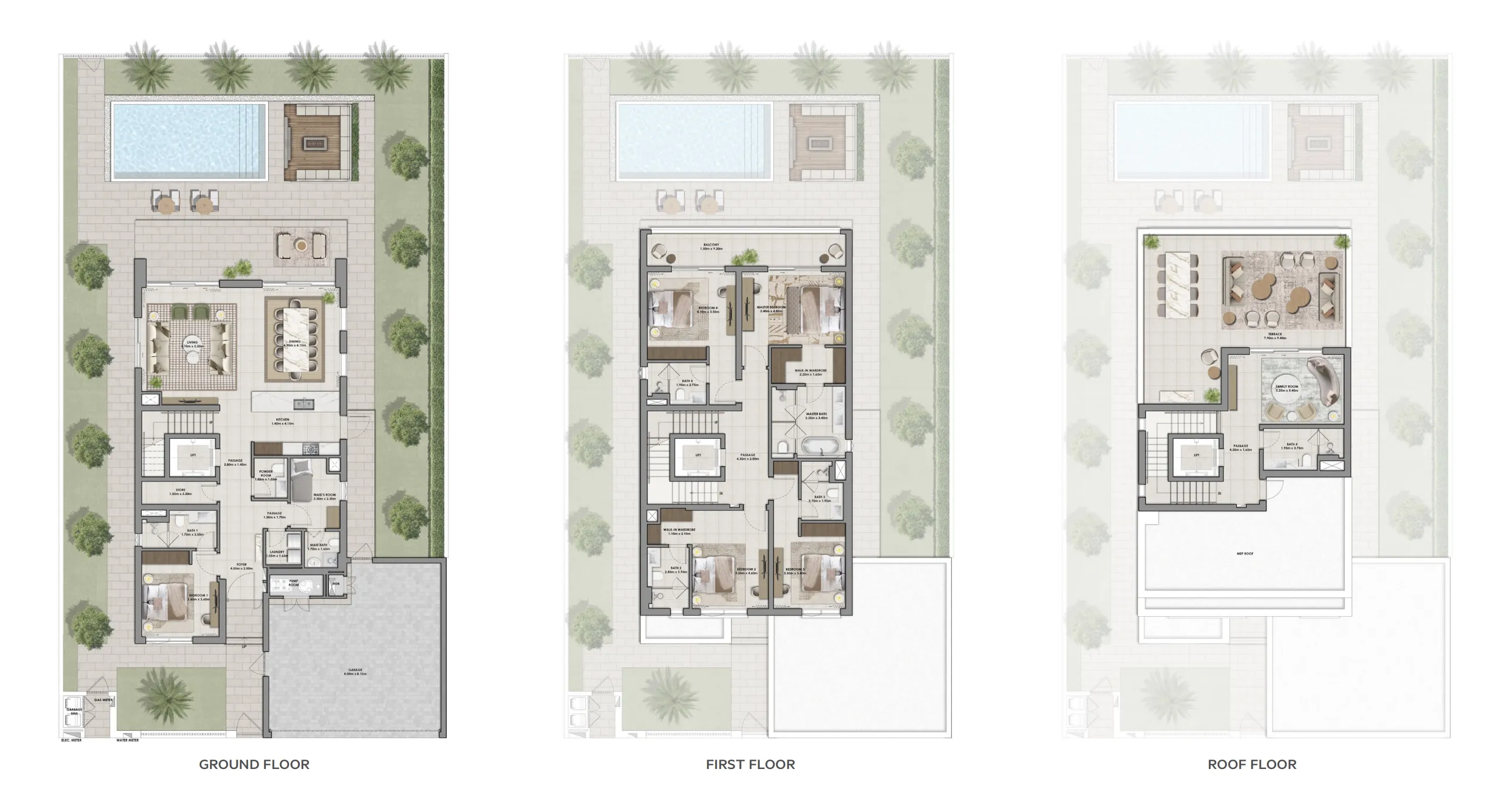 5 bedroom Villa floor plan at Serro