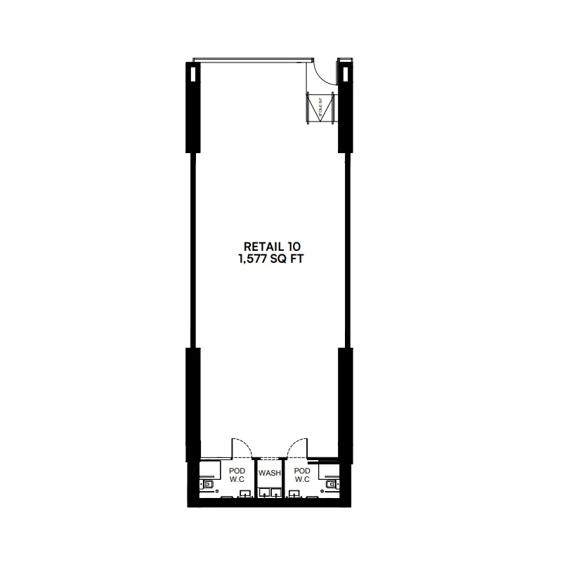  bedroom Retail floor plan at Binghatti Starfall