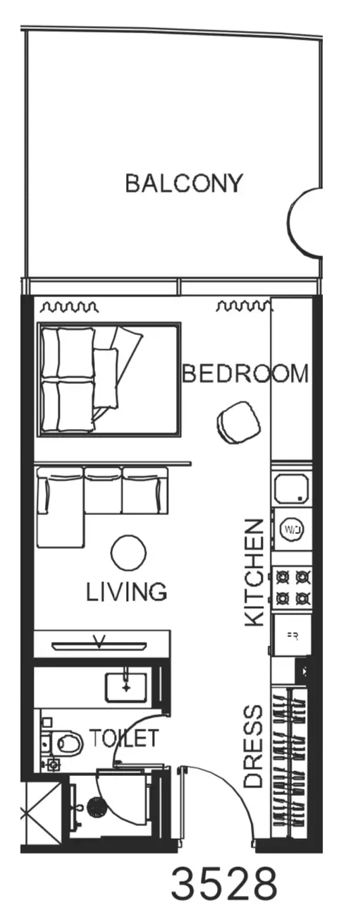 0 bedroom Apartments floor plan at The WOW Tower