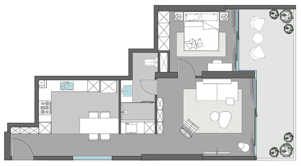 1 bedroom Apartments floor plan at Dreamlife Residences