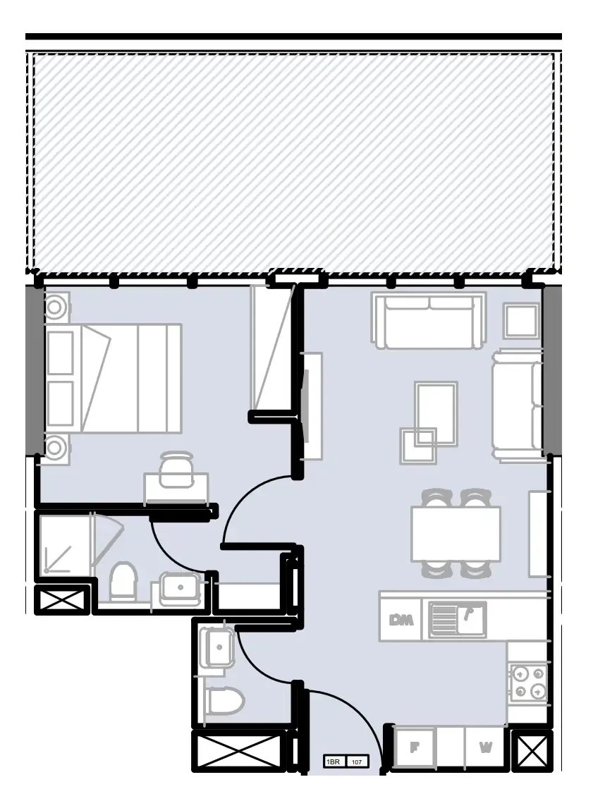 1 bedroom Apartments floor plan at Verdana III