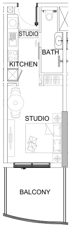 0 bedroom Apartments floor plan at Valencia