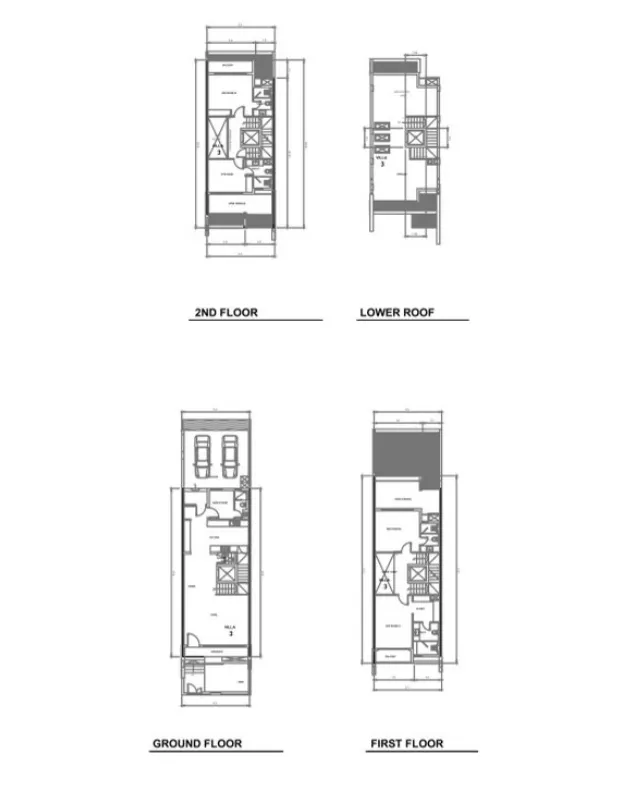 3 bedroom Townhouse floor plan at Veranda Collection 2