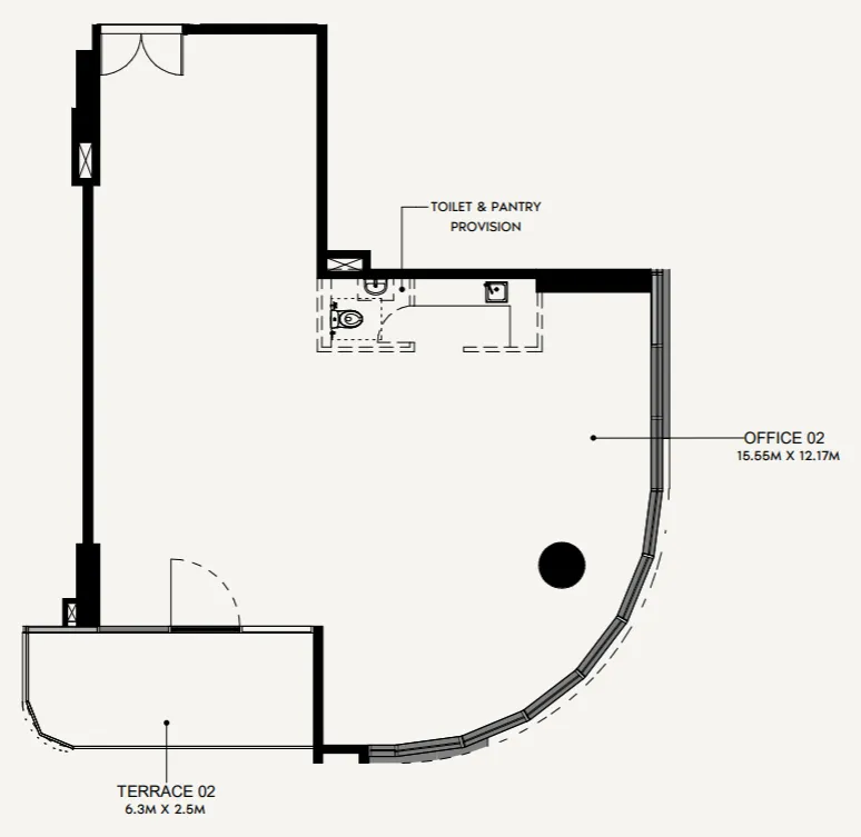  bedroom Office floor plan at Azizi Emerald