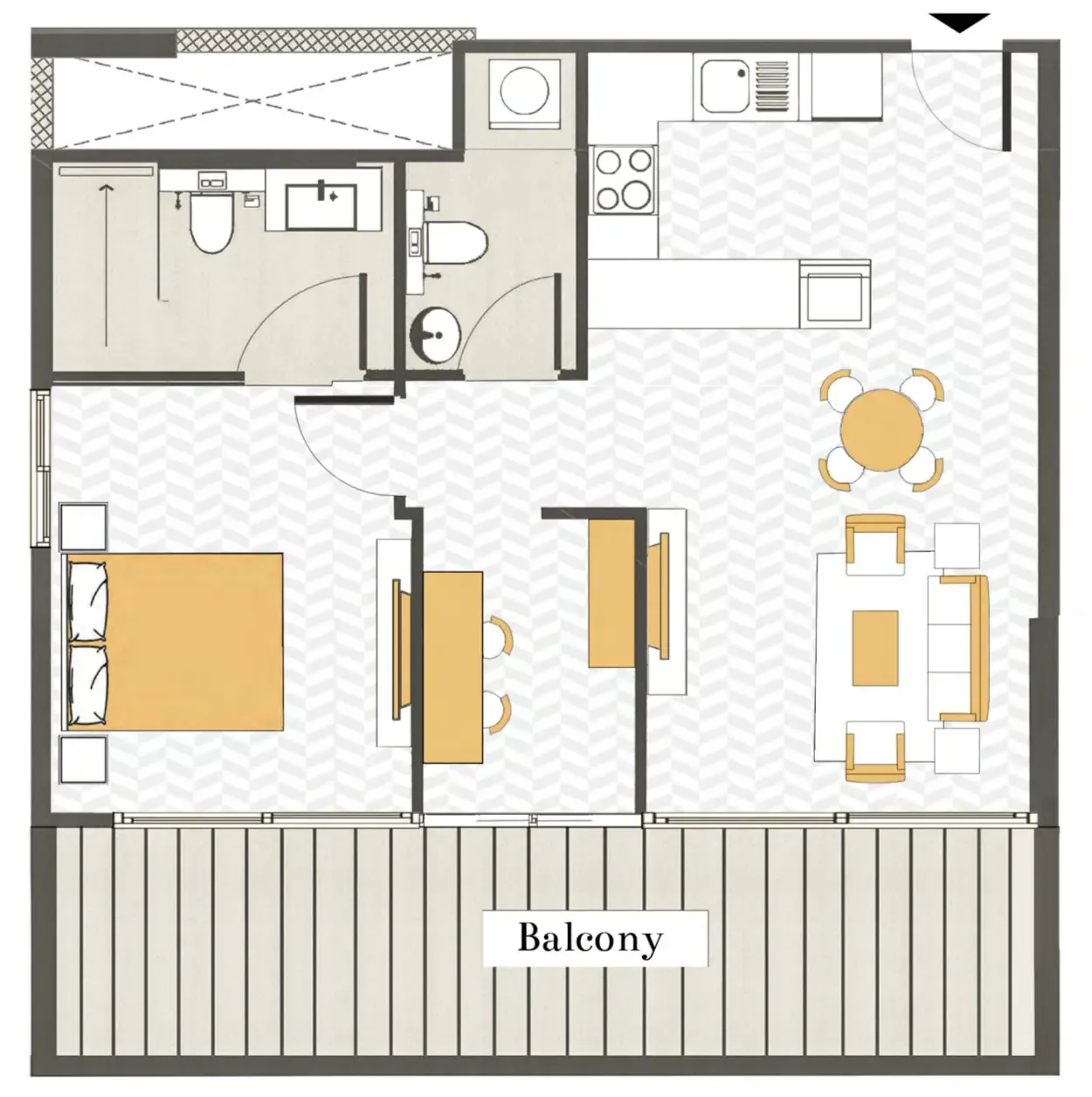 1 bedroom Apartments floor plan at Ashwood Residences
