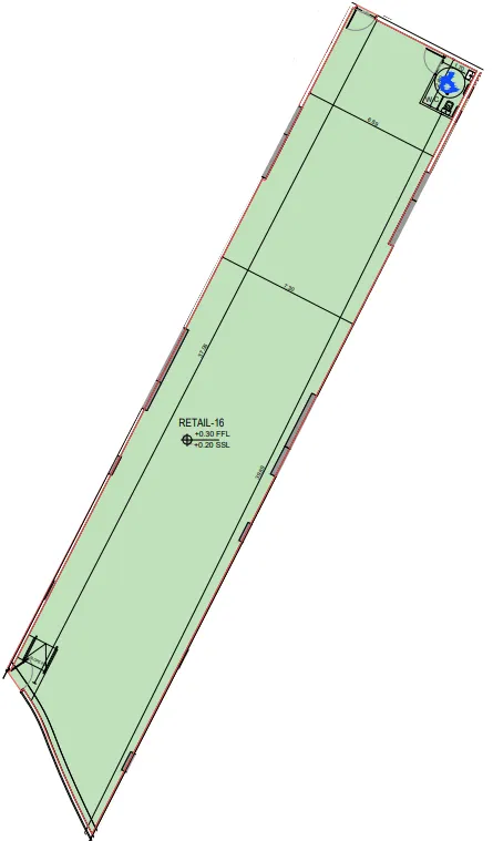  bedroom Retail floor plan at Binghatti Flare