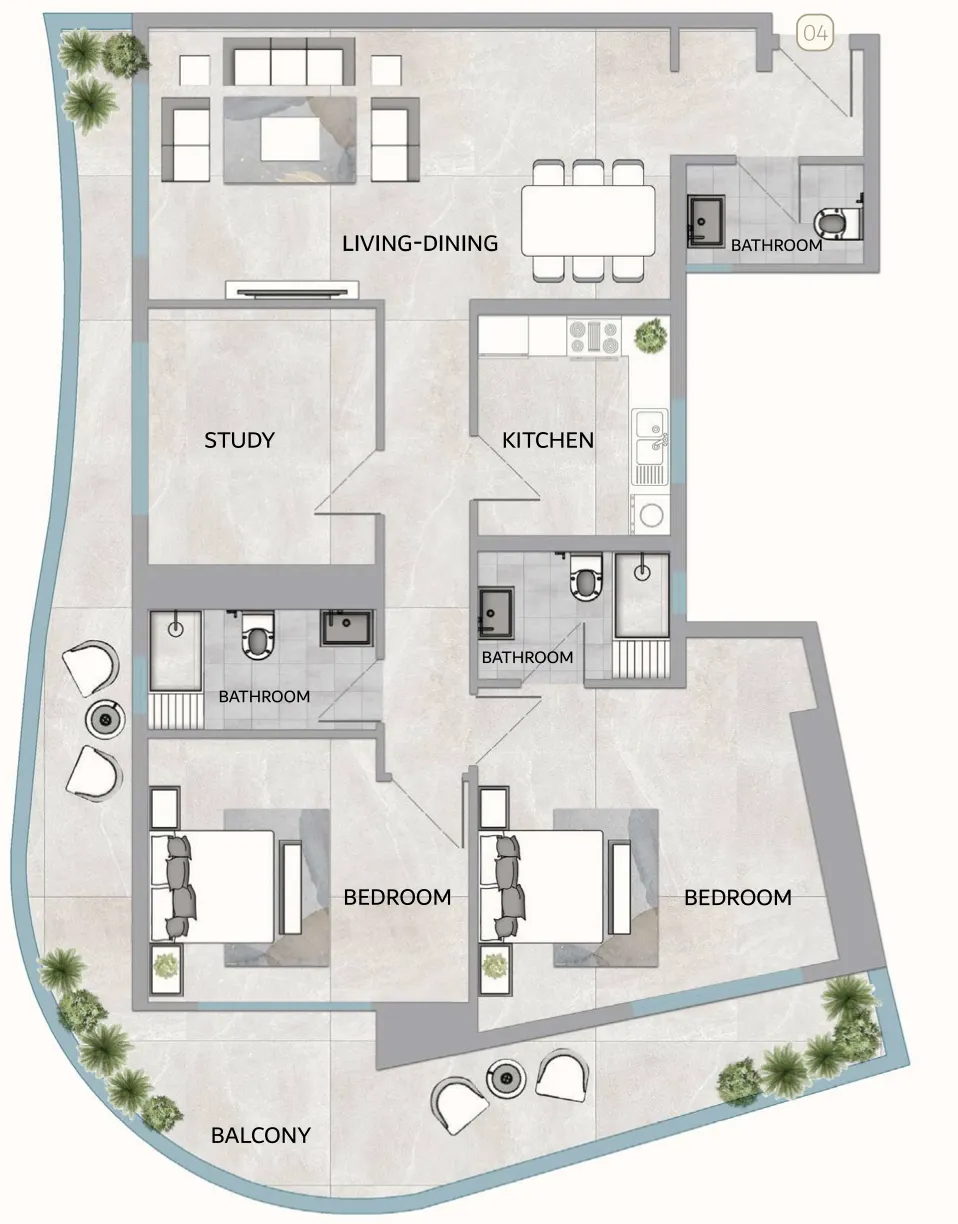 2 bedroom Apartments floor plan at One 678 Residences