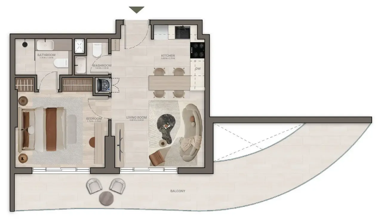 1 bedroom Apartments floor plan at Stax
