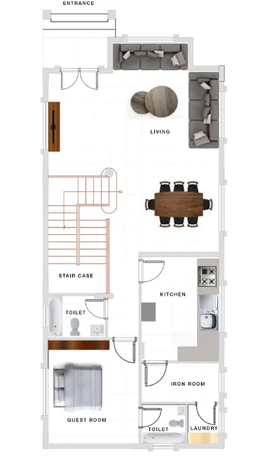4 bedroom Villa floor plan at Al Helio Villas