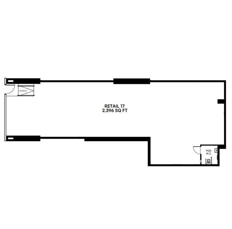  bedroom Retail floor plan at Binghatti Starfall