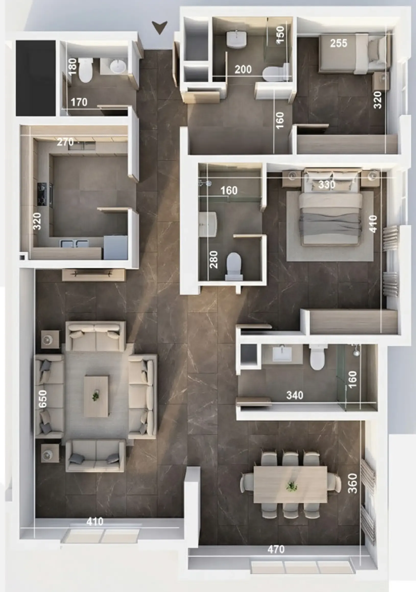 1.5 bedroom Apartments floor plan at ICONA Residence