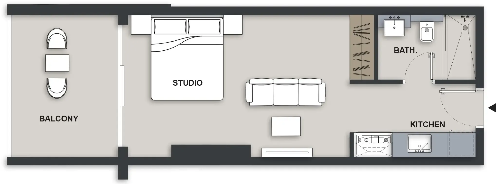 0 bedroom Apartments floor plan at Maison Elysee III