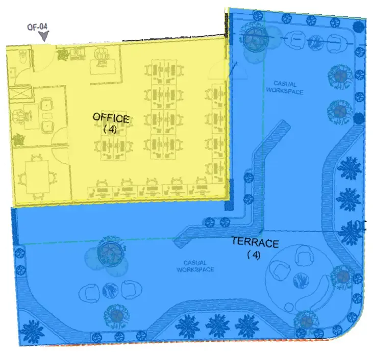  bedroom Office floor plan at Celesto 4