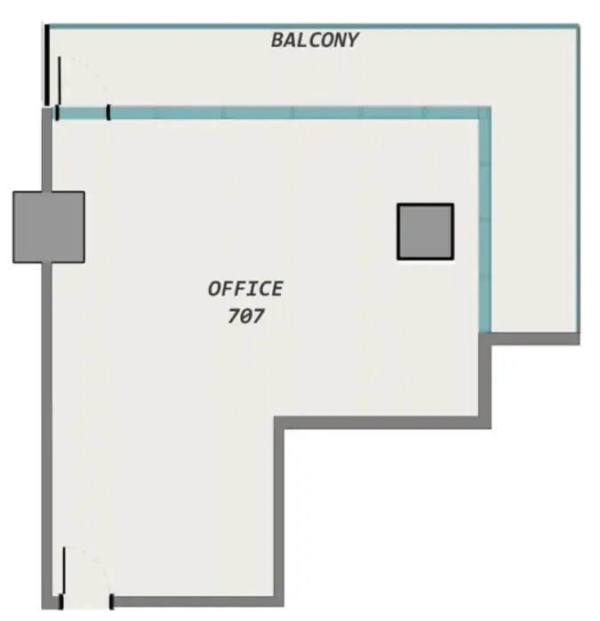  bedroom Office floor plan at Samana Barari Avenue
