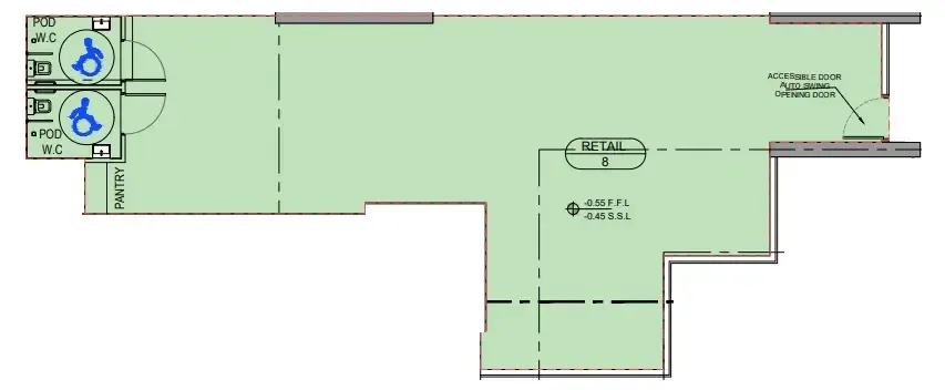  bedroom Retail floor plan at Binghatti Cullinan