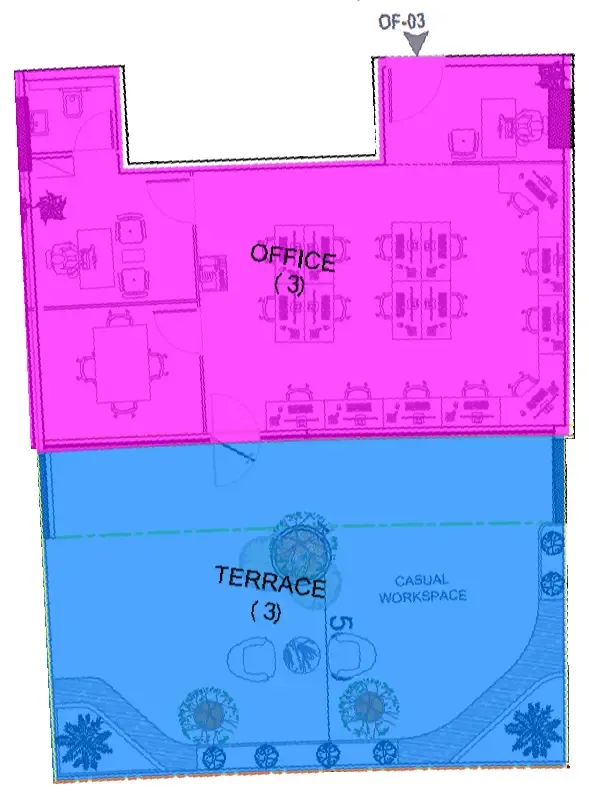  bedroom Office floor plan at Celesto 4
