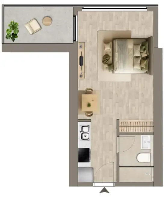 0 bedroom Apartments floor plan at Colibri Views