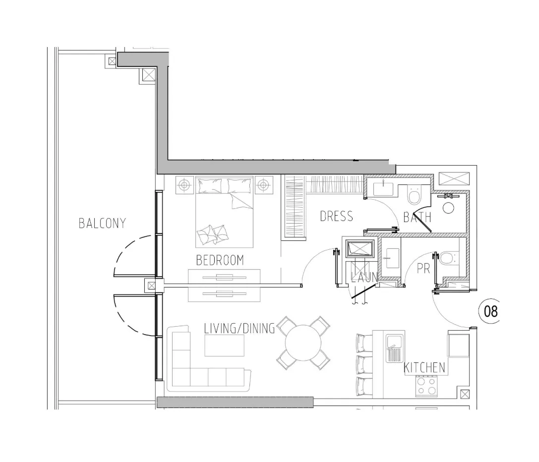 1 bedroom Apartments floor plan at Damac Riverside Views